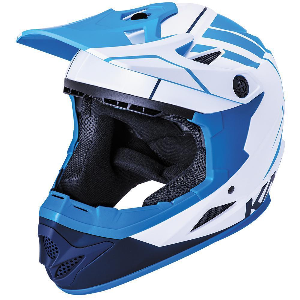 Kali Zoka Full Face Helmet - Matt White Blue & Navy-Kali-Speedy Feet