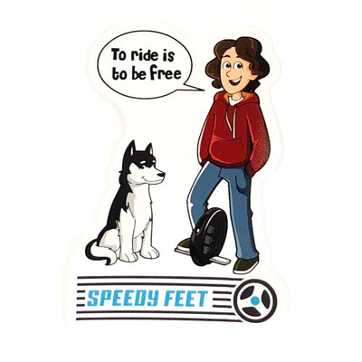 'To Ride is to be Free' Electric Unicycle Sticker